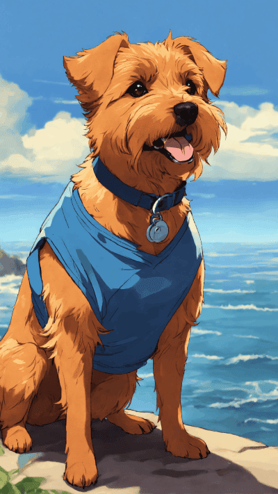 Pet portrait in Anime art style — Pet Imagination example