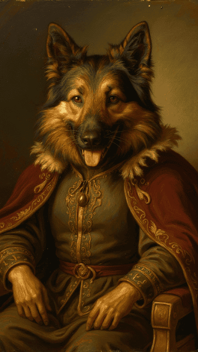 Pet portrait in Renaissance art style — Pet Imagination example